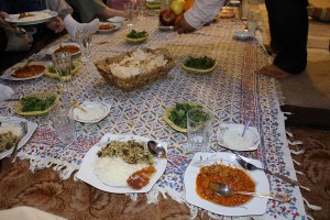 Jantar típico persa. Autor e Copyright Marco Ramerini