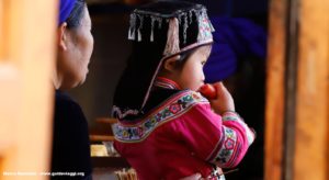 Criança, Qingkou, Yuanyang, Yunnan, China. Autor e Copyright Marco Ramerini